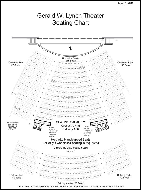 Gerald W. Lynch Theater Seating Chart